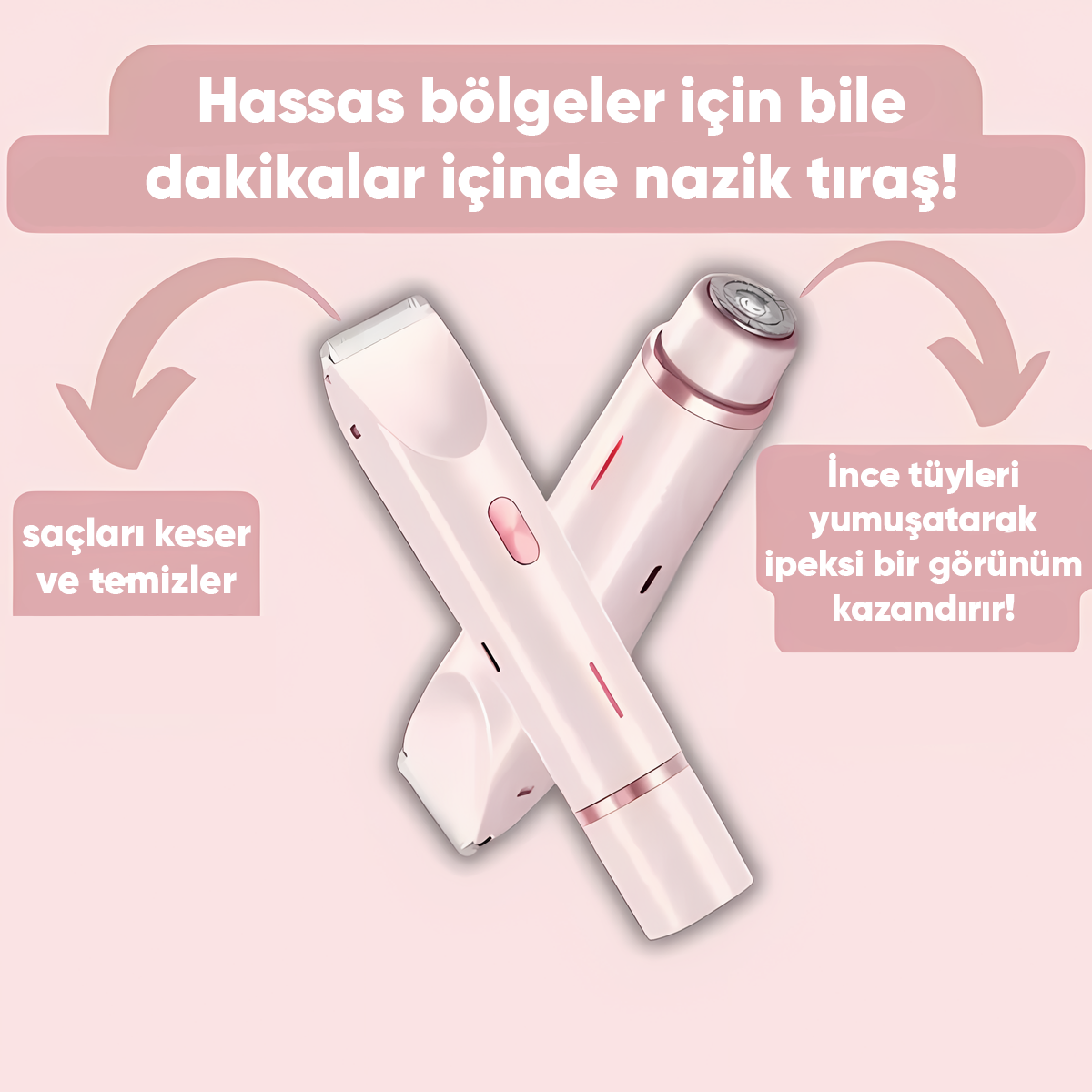 CalmCarry™ - 2'si 1 arada kadın vücut tıraş makinesi