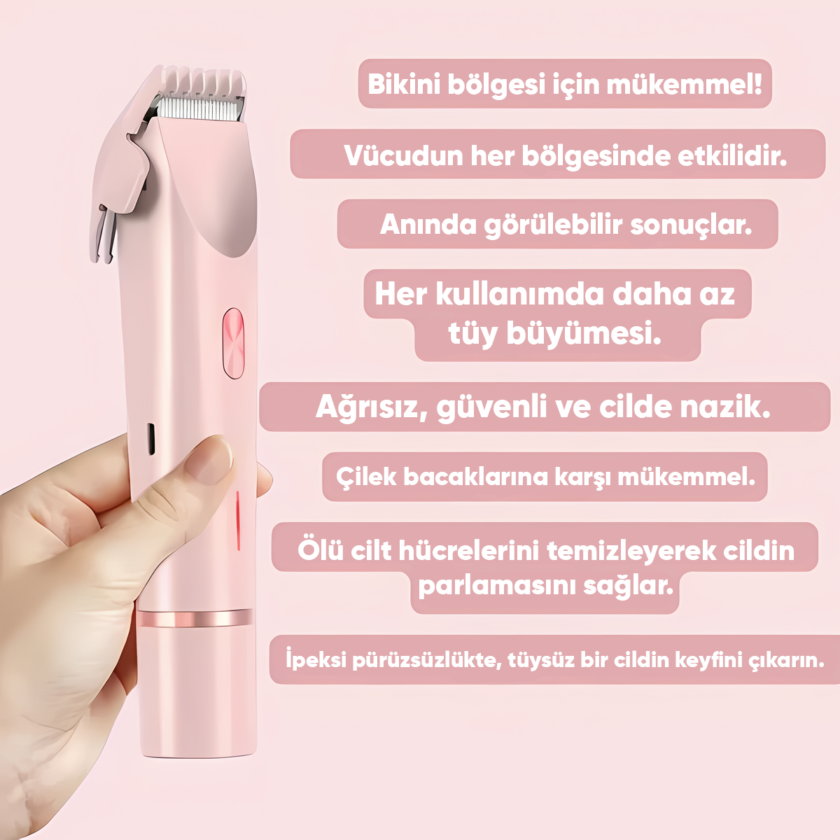 CalmCarry™ - 2'si 1 arada kadın vücut tıraş makinesi
